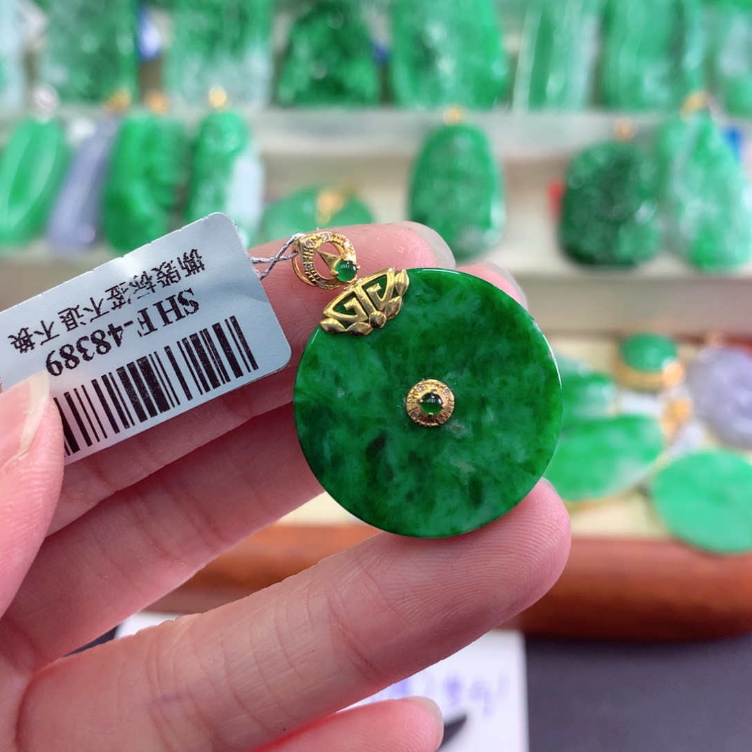 翡翠吊坠(不含链)银S925镶嵌