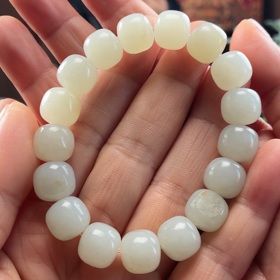 和田玉未镶嵌手链新疆和田玉白玉老11/12