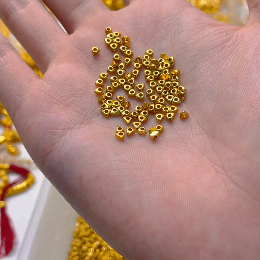 锆石铜合金三角碎金10颗