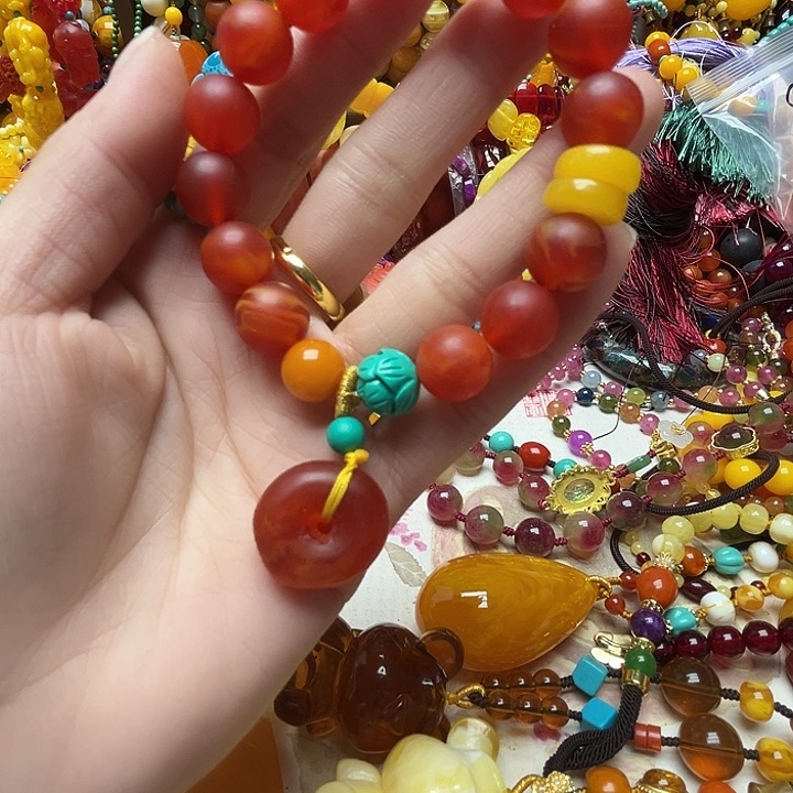 树脂制品823红皮手链