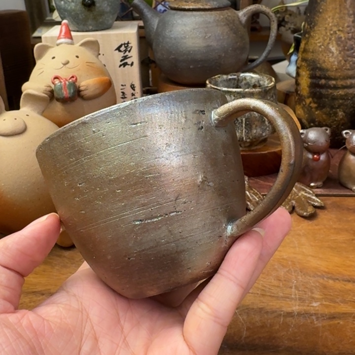 小***棠铃木美基备前烧马克杯福利一口价