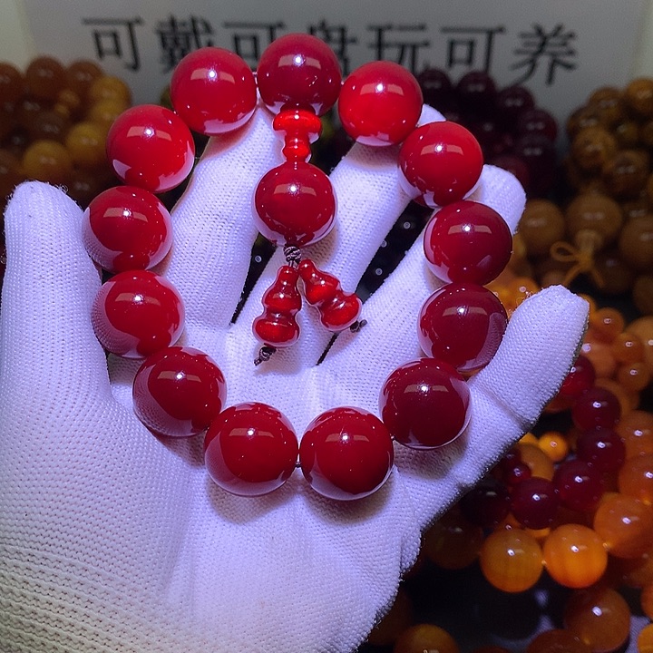 松木手串/手链1.8 帝王血龙木高冰透