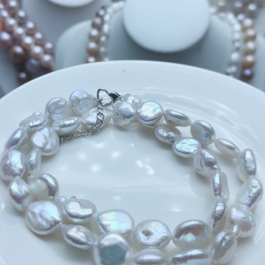 淡水珍珠颈饰钛钢