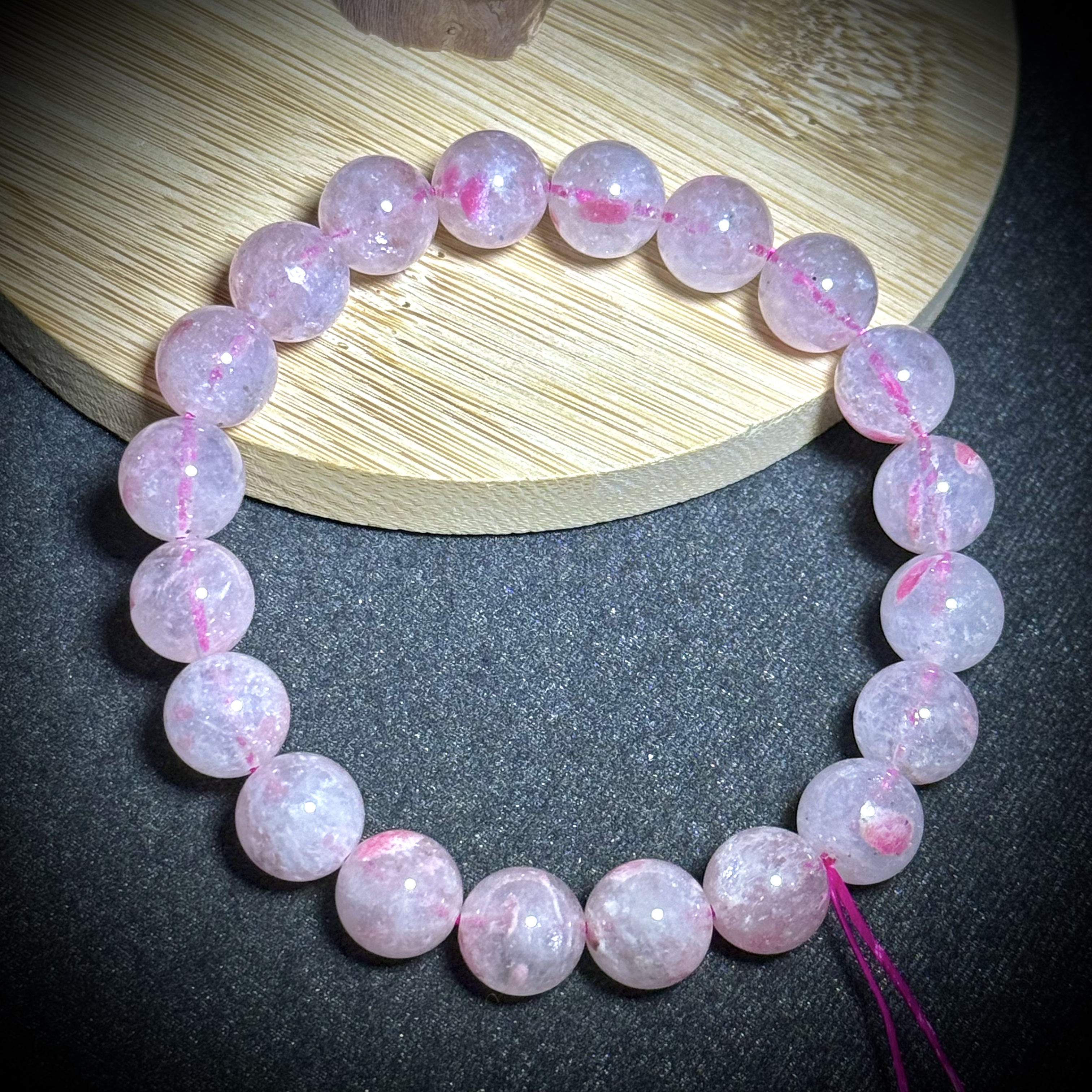 天然老矿樱花雨手串 多样性发其一A6007