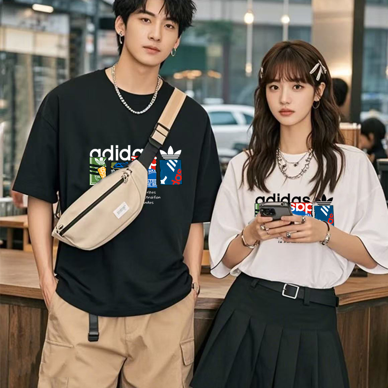 2025年男女情侣新款夏季短袖短T纯棉透气舒适潮33