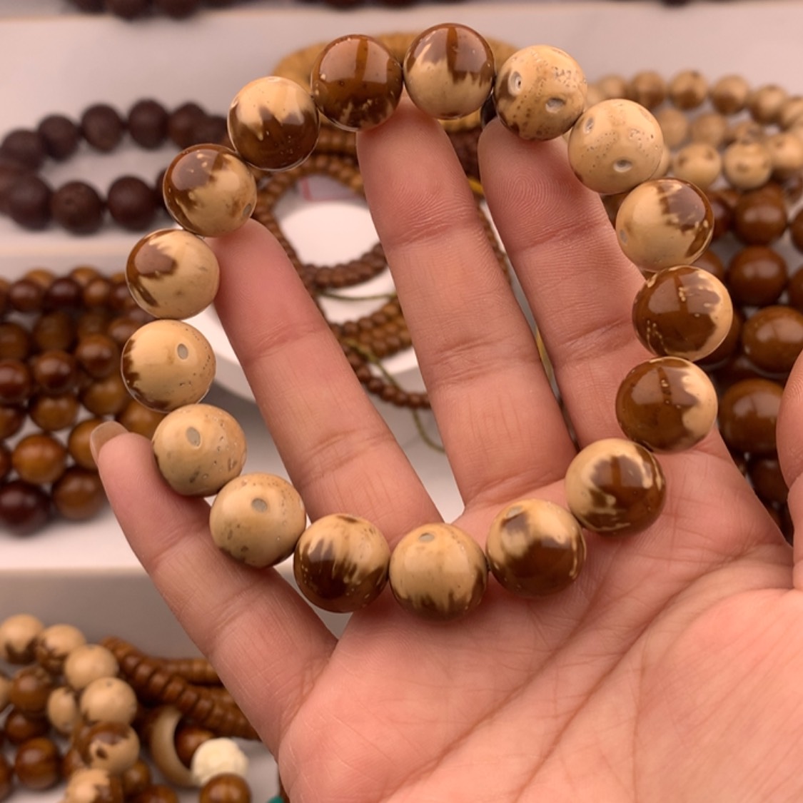 【闪购商品】紫金鼠手串半实心花皮熊猫13