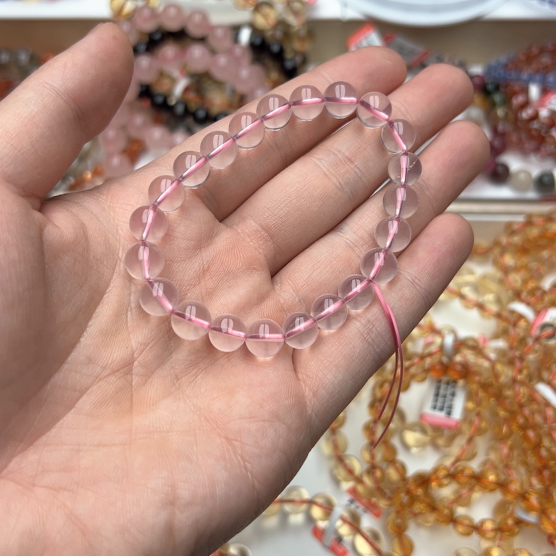 水晶手链未镶嵌天然星光粉全境8.8