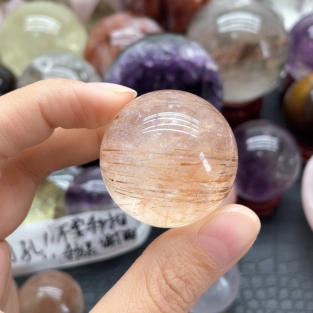 一***猫未镶嵌发晶珠宝半成品1