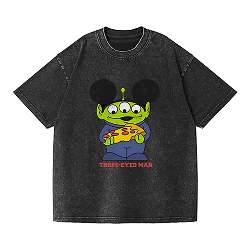 美式卡通印花T恤休闲街头复古减龄宽松圆领纯棉内搭上衣秋冬季