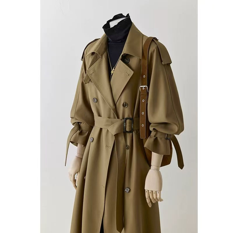 231-240春秋中长款宽松长款风衣气质外套宽松秋季