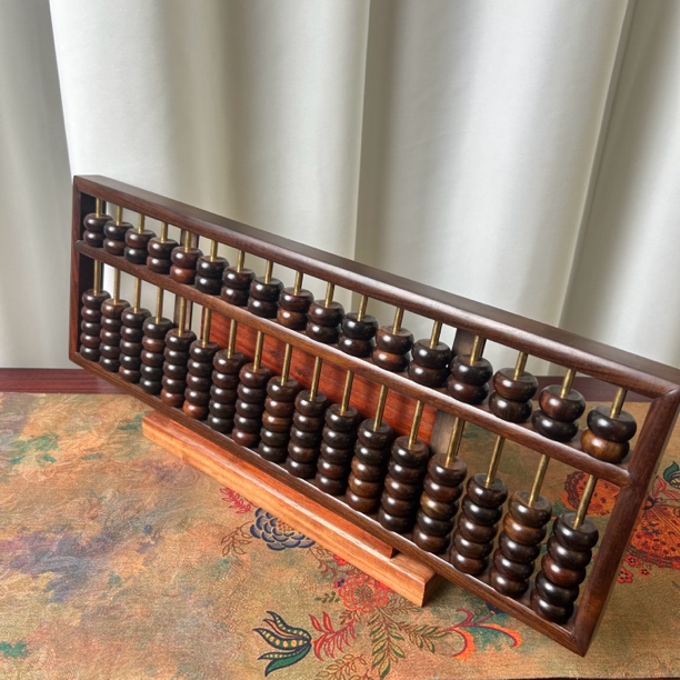 老挝大红酸枝19规算盘