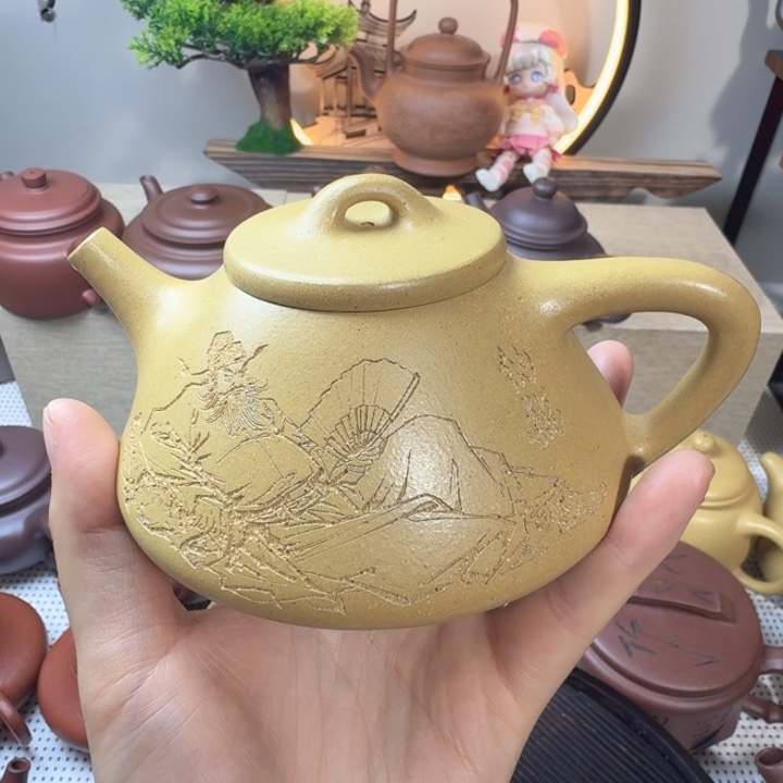 原矿黄金段泥260cc石瓢