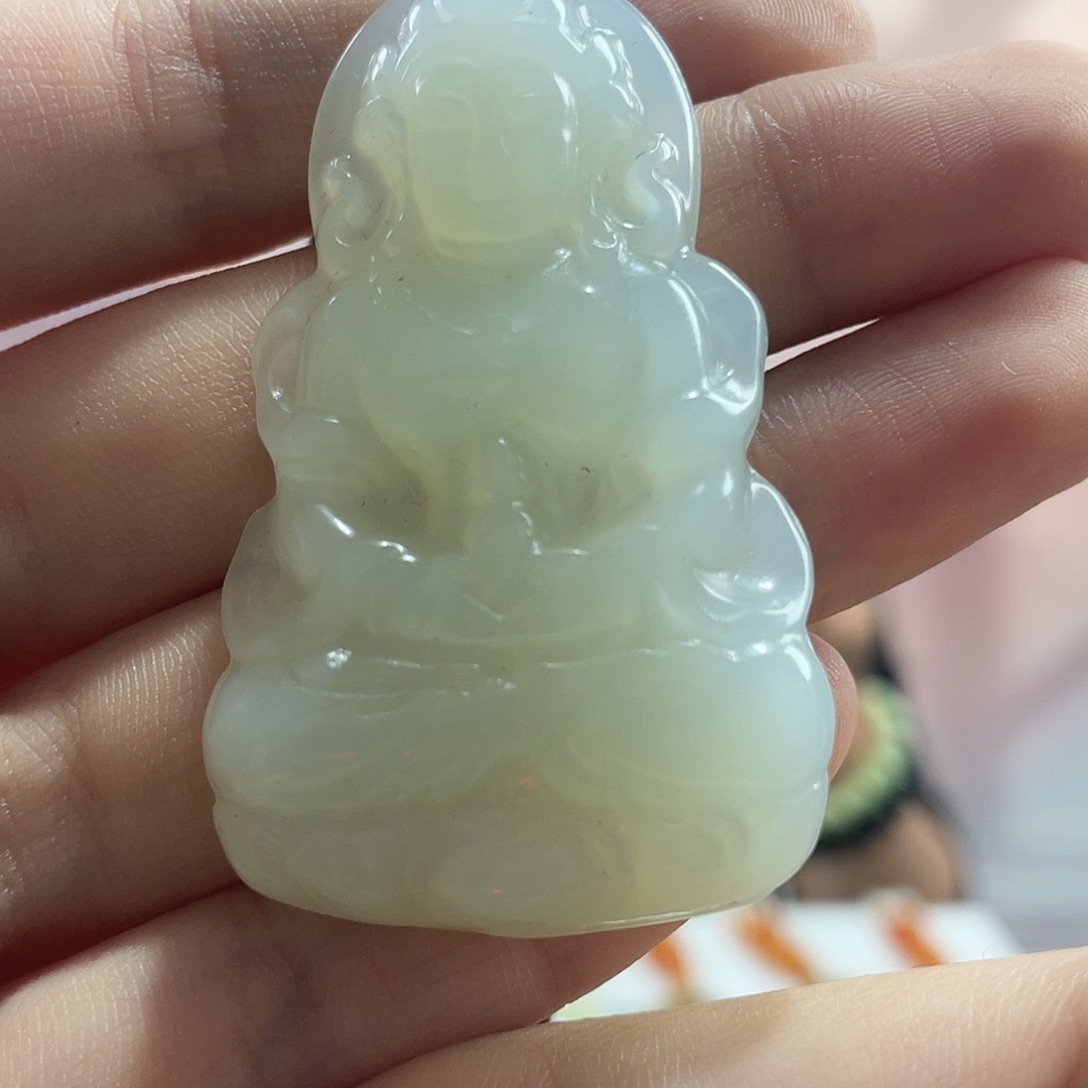 蛇纹石玉未镶嵌吊坠(赠链)