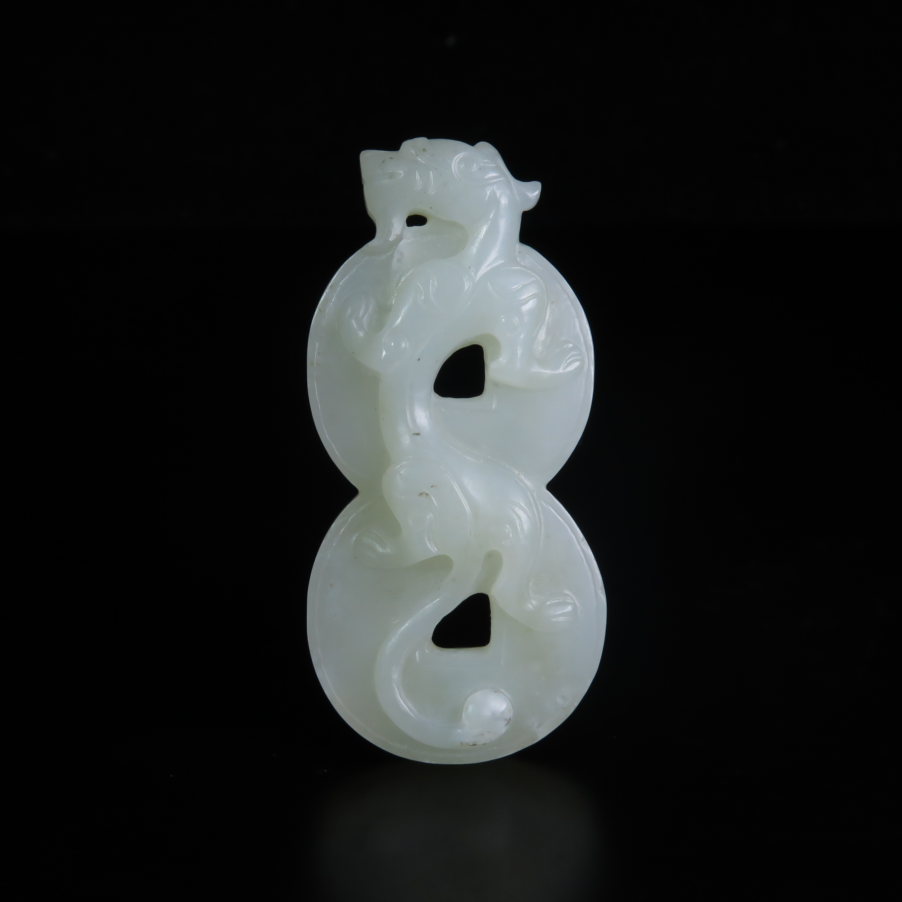 清代钱龙玉佩/MZ511728/和田玉/民族文物