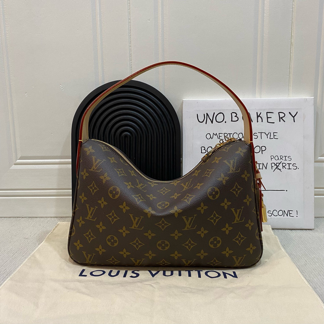 95新 LouisVuitton/路易威登 lv老花PM手提包单肩包