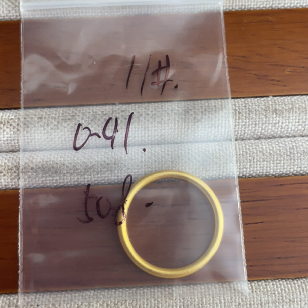 克重0.41 11号 古法素圈戒指 足金999