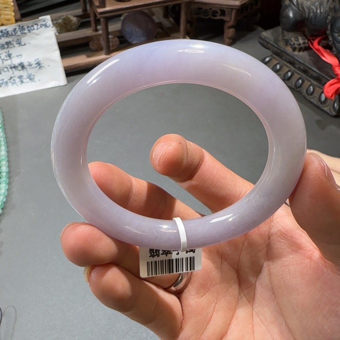 翡翠未镶嵌手镯55.8圆条