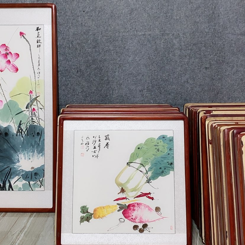 【闪购商品】国画书画作品带框65×65厘米