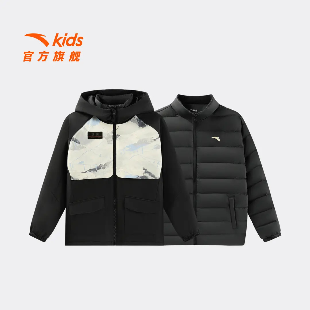 中国冰雪|安踏儿童【两件套】冬季新款户外运动四防泼水运动羽绒服