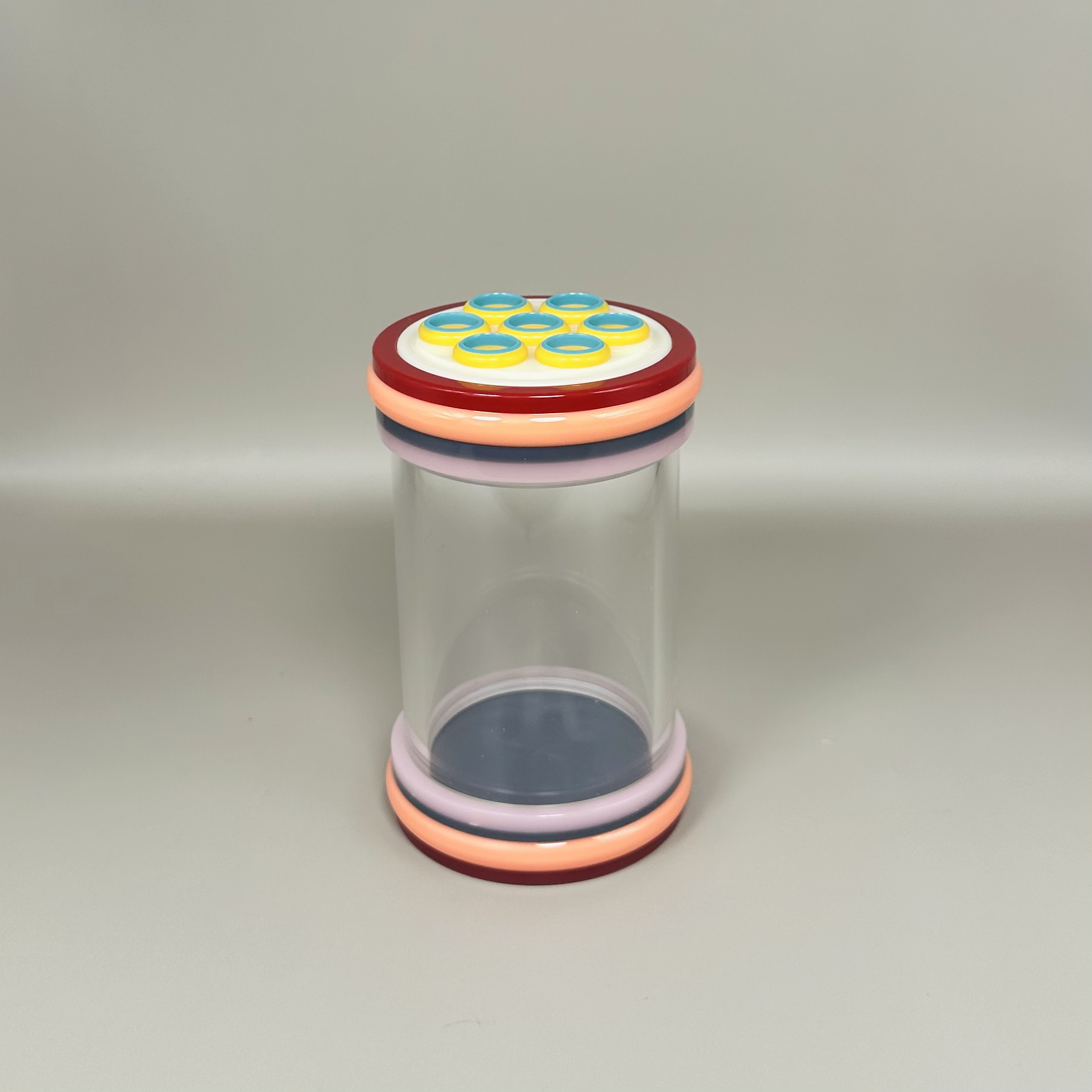 玩不闹家 海派拼接7孔大红双色气眼蝈蝈罐