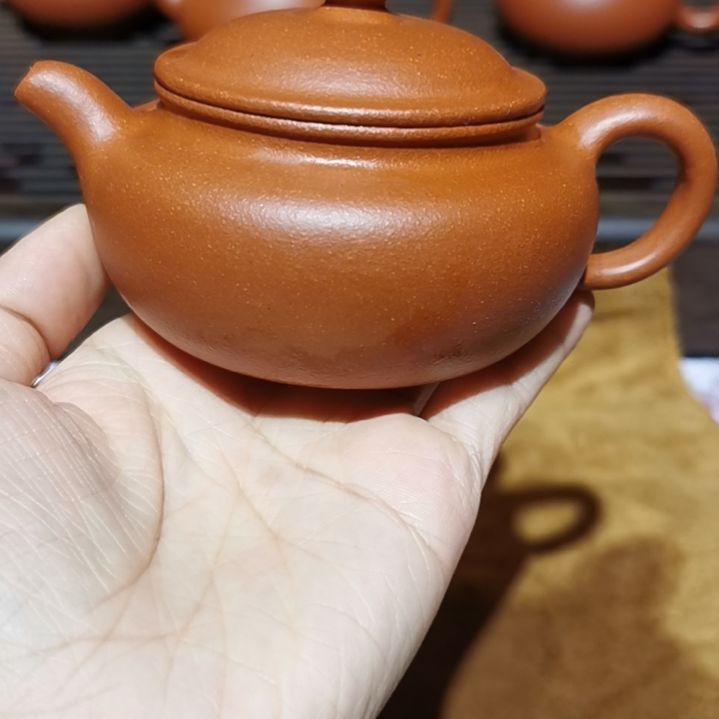*****茶壶紫砂红降坡半手工壶