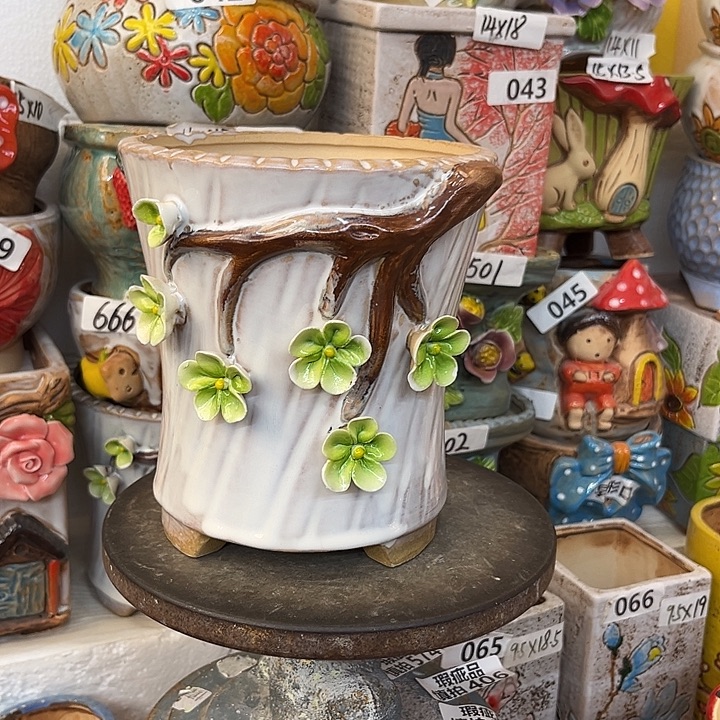 粗陶材质多肉花盆