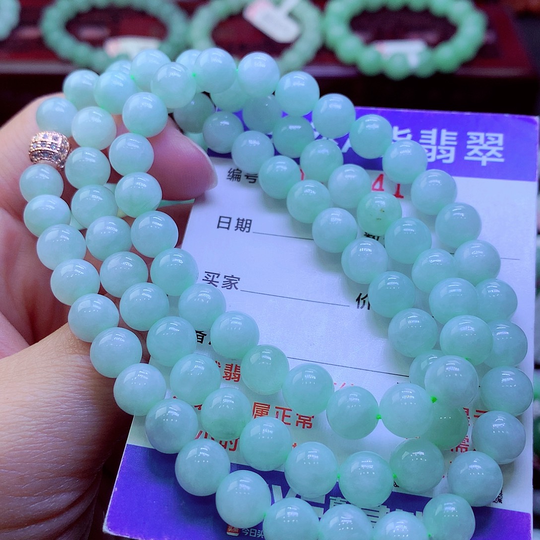 翡翠未镶嵌毛衣链