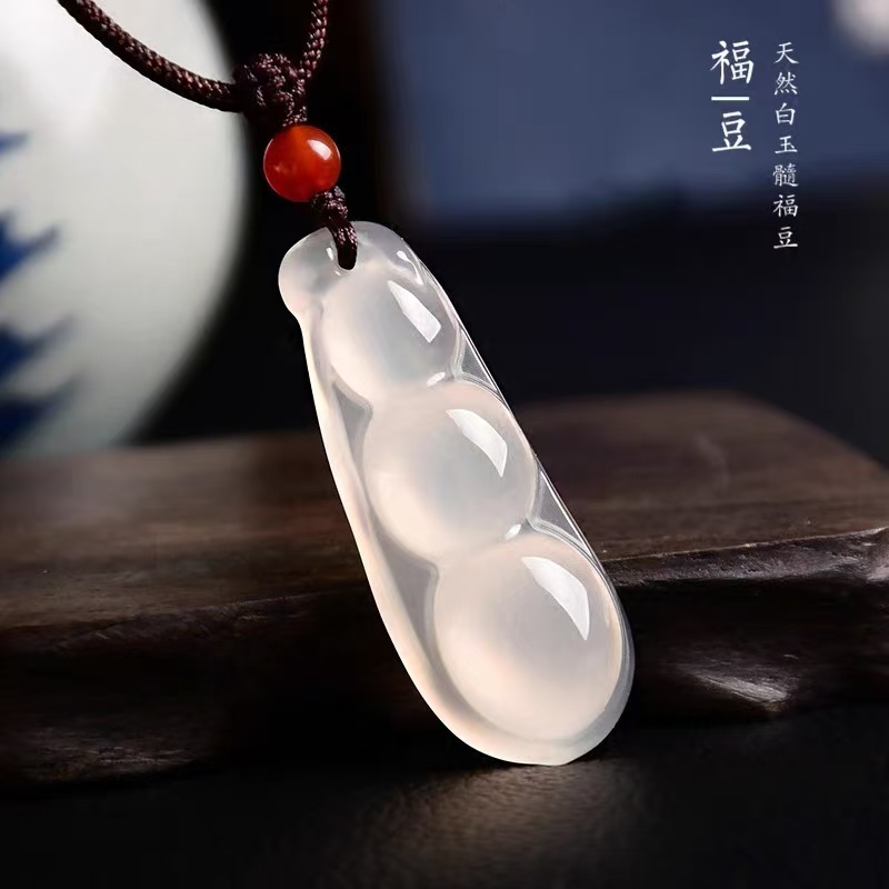 天然玉髓玛瑙福豆