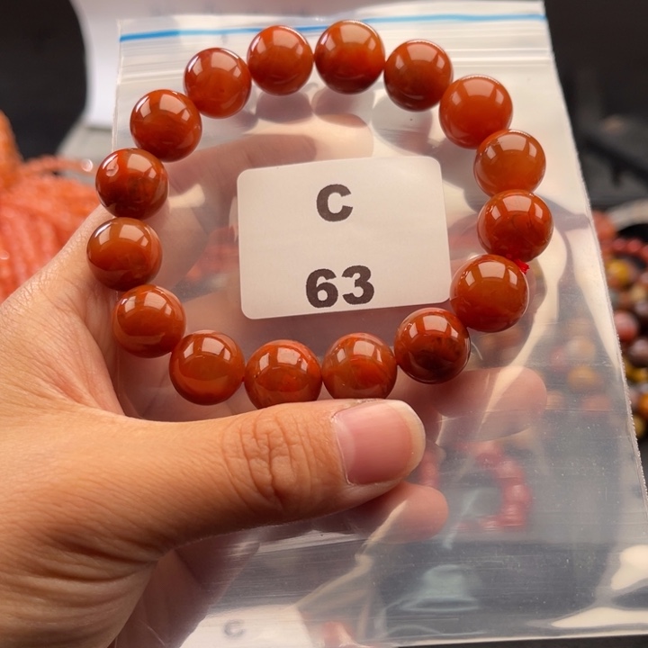 南红玛瑙未镶嵌多样性发货默认微瑕13mm