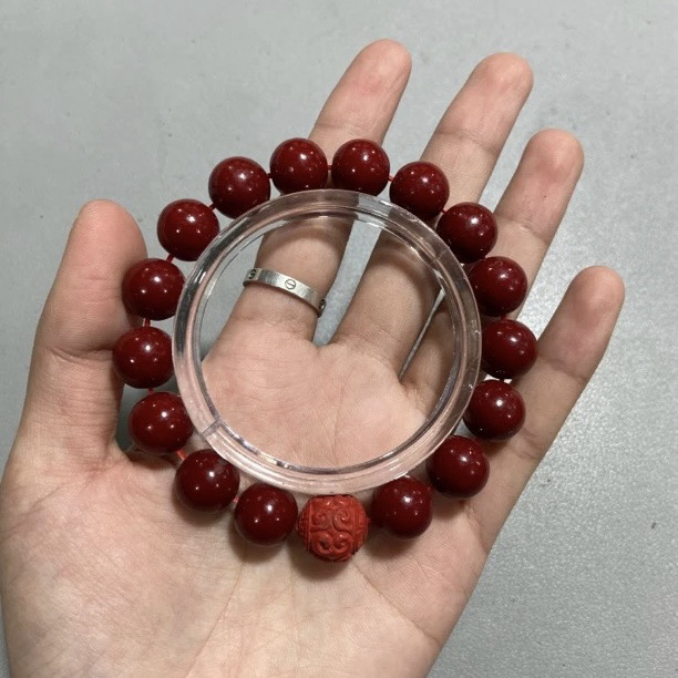 含辰砂工艺品C275辰砂手串卡1.2单圈手串（合成）