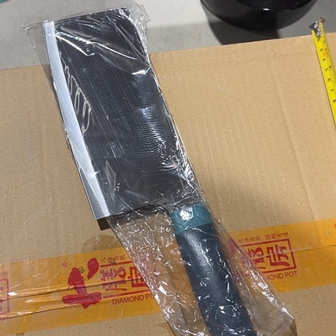 微瑕、不锈钢菜刀样品蓝色