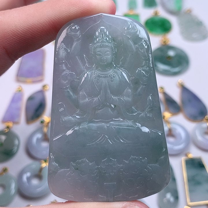 翡翠颈饰未镶嵌天然翡翠a货