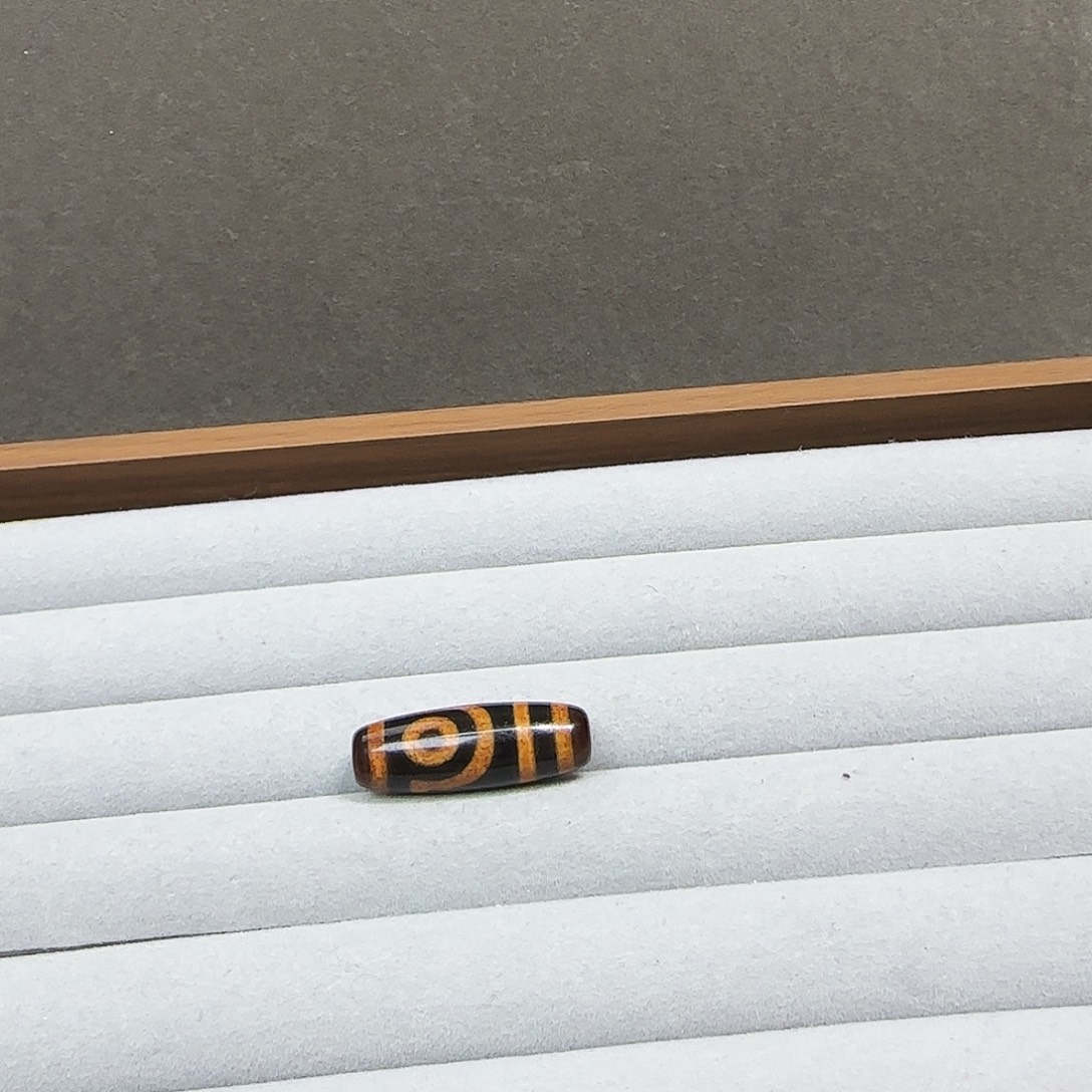 玛瑙/玉髓未镶嵌颈饰行运～黑金系列如意二眼