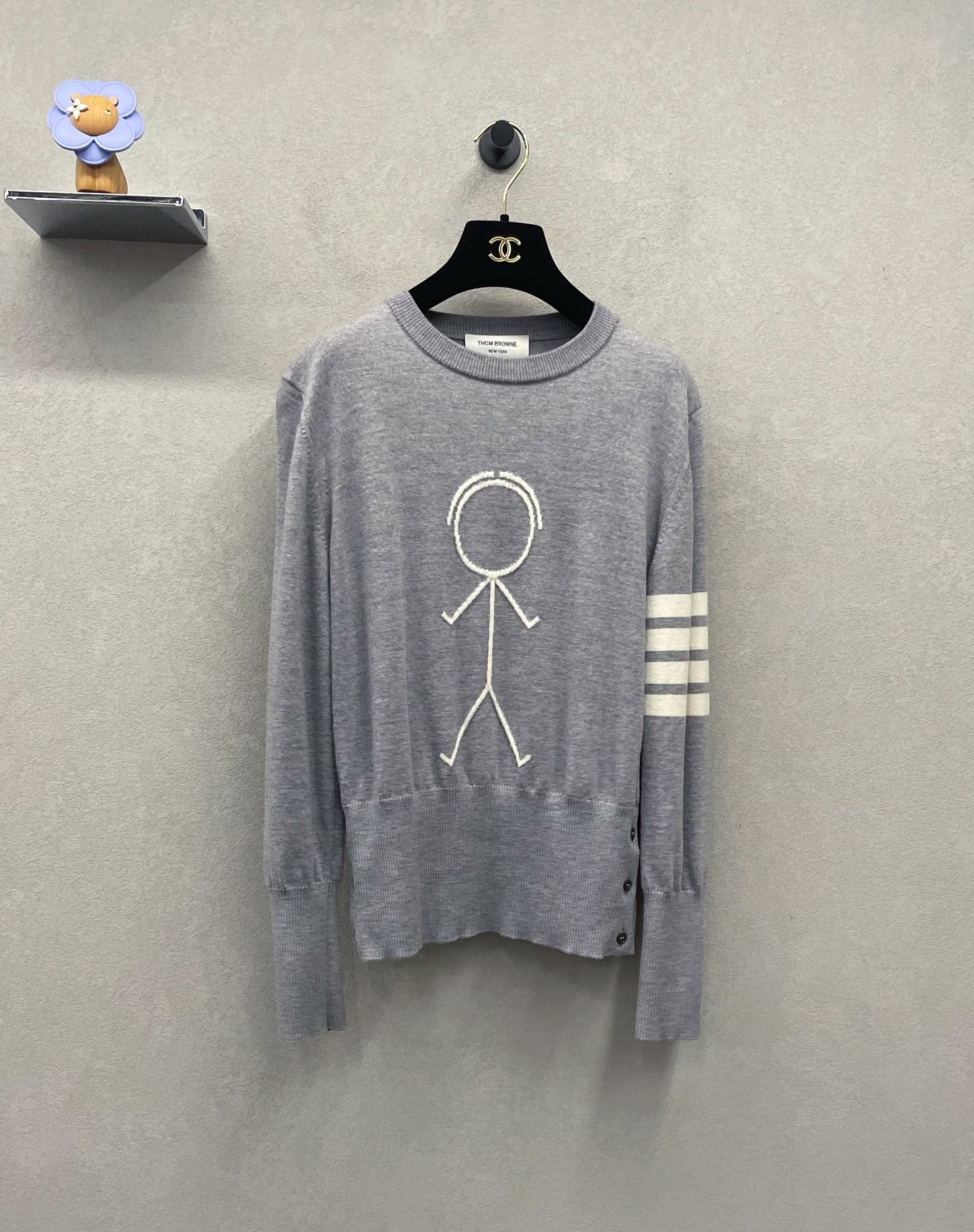 99新 THOMBROWNE TB汤姆·布朗 火柴人图案针织衣/尺码1/VH001007