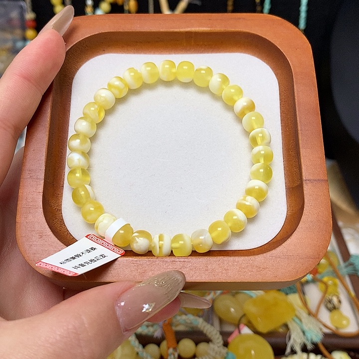 手链蜜蜡未镶嵌幼****龙蜜蜡手串素圈