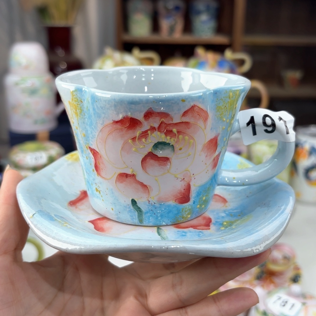 景德镇手绘高温釉下彩陶瓷茶具