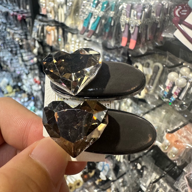 简约钻石爱心女边夹发夹时尚百搭小众头饰