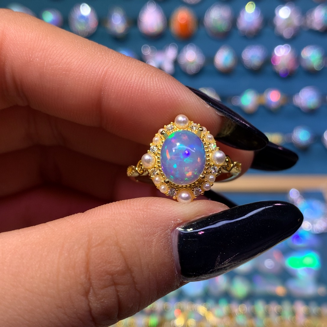 欧泊银S925镶嵌戒指款