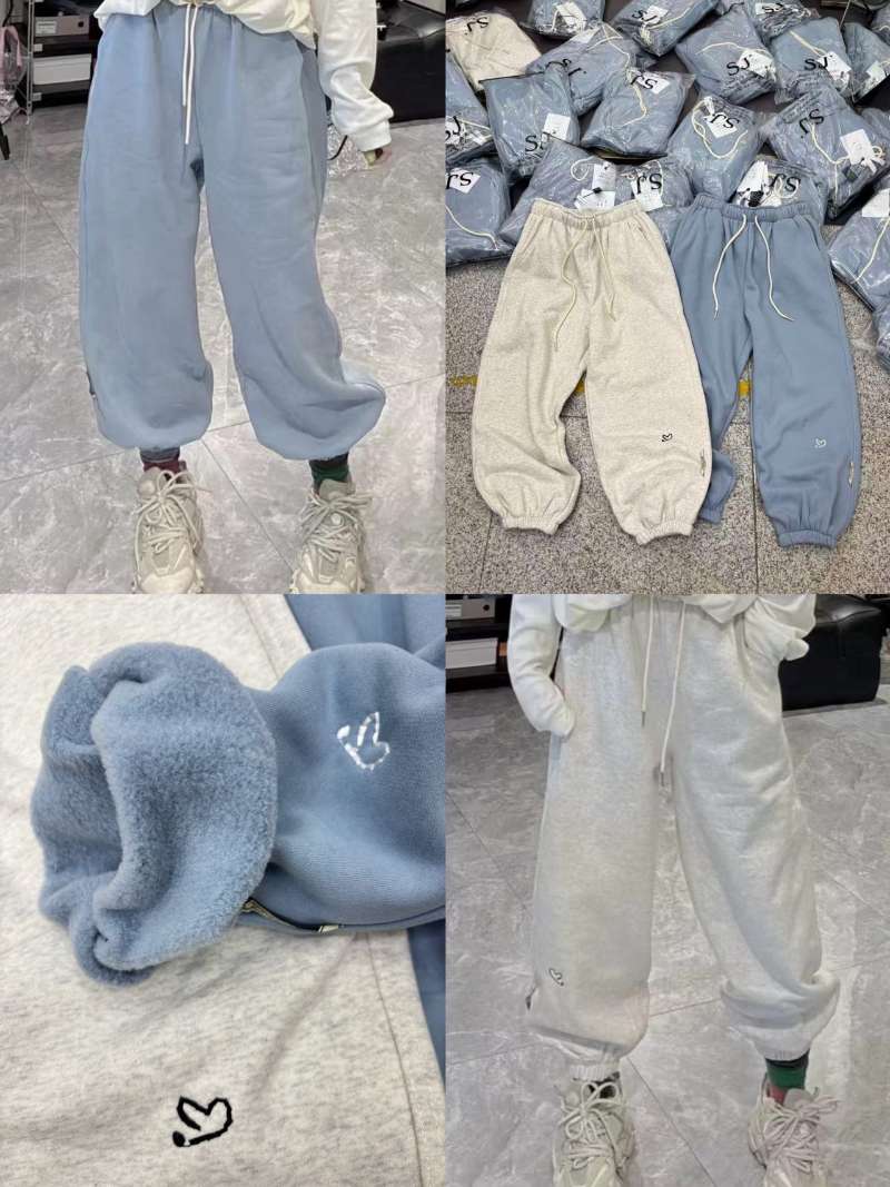 【王小小9151】欧货原创冬季加厚卫裤女宽松休闲运动束脚阔腿裤