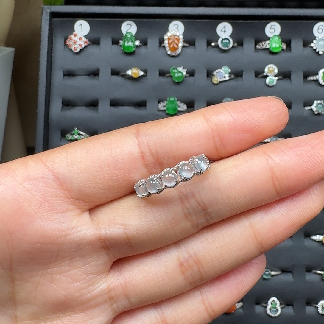 翡翠银S925镶嵌戒指