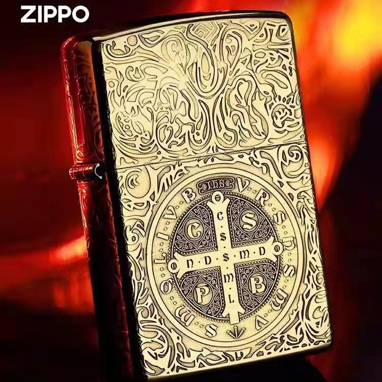 ZIPPO正品打火机/常规黄铜五面精雕康斯坦丁防风DY9902DK【阿明】