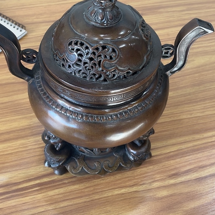 盘龙盖三体熏香炉