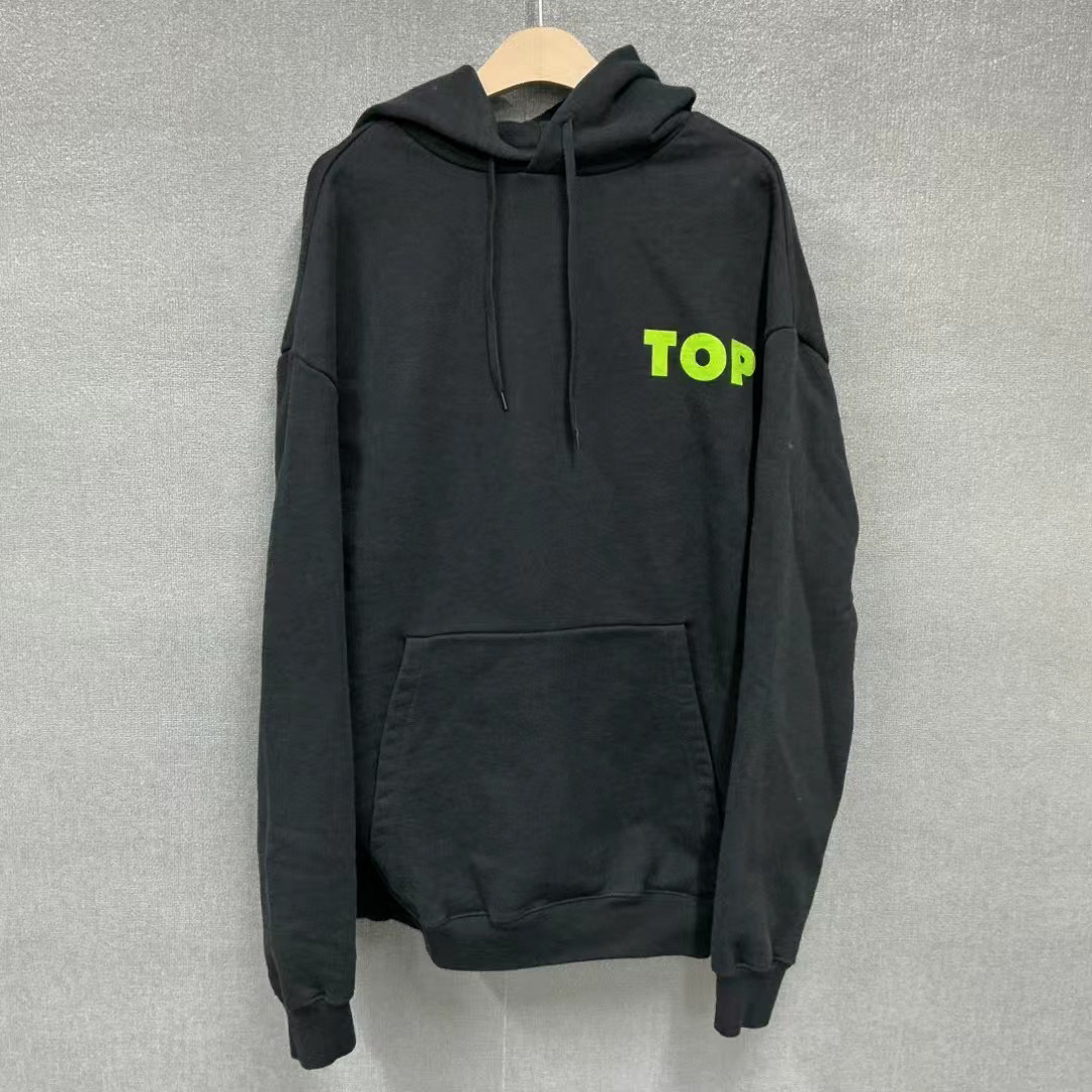 全新未使用 VETEMENTS 印花刺绣logo帽衫卫衣 全新未使用xs码