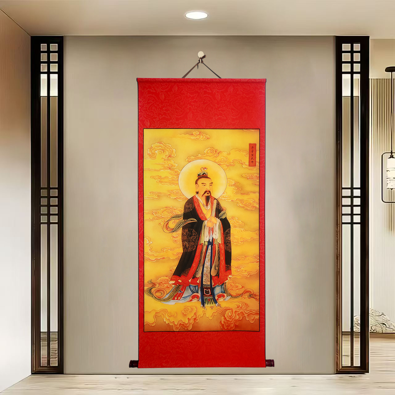 {z131萨守坚天师}60x140cm现代简约艺术微喷装饰画