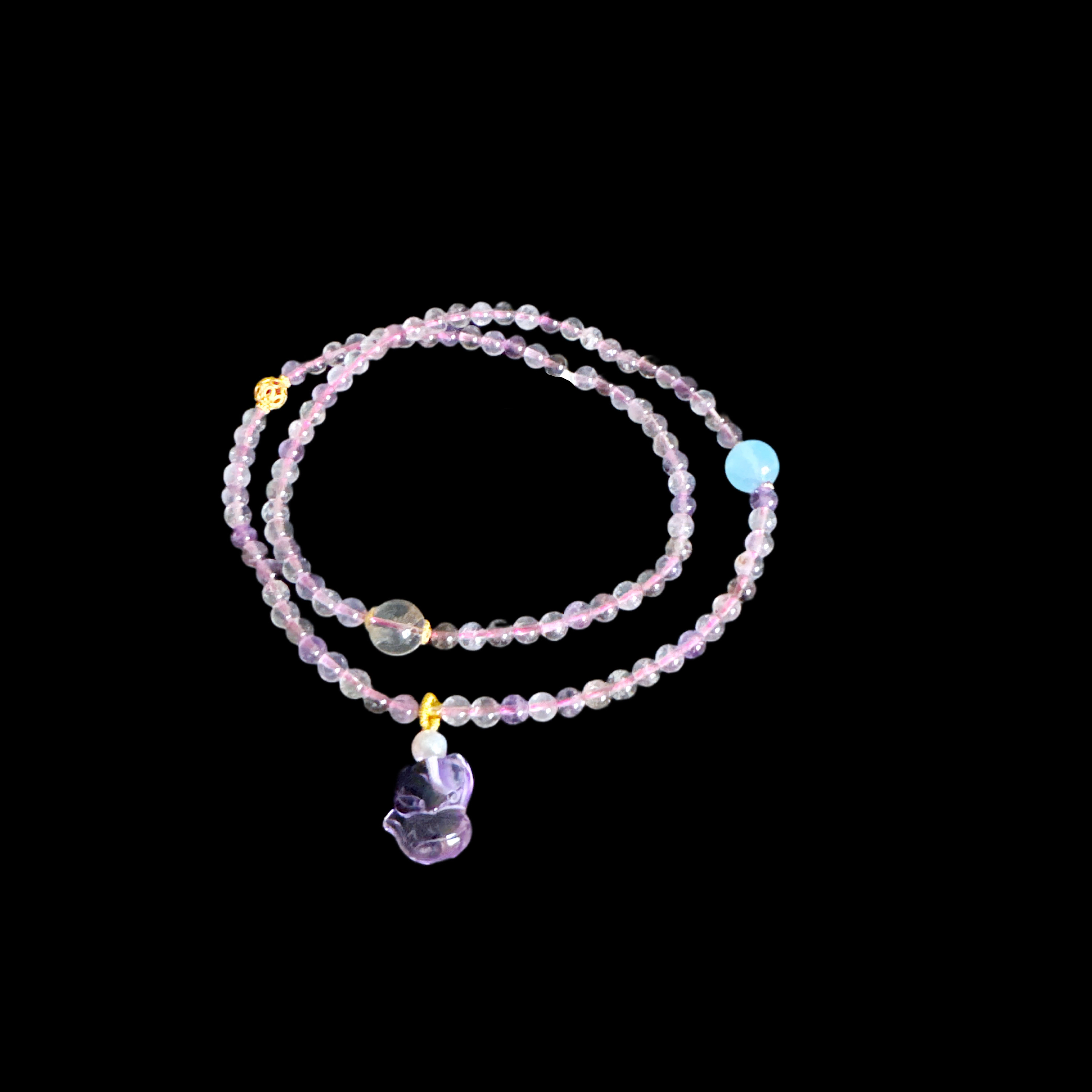 8364超七水晶项链孤品