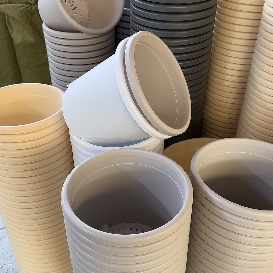 微瑕花盆5号灰白，米黄，果绿无托