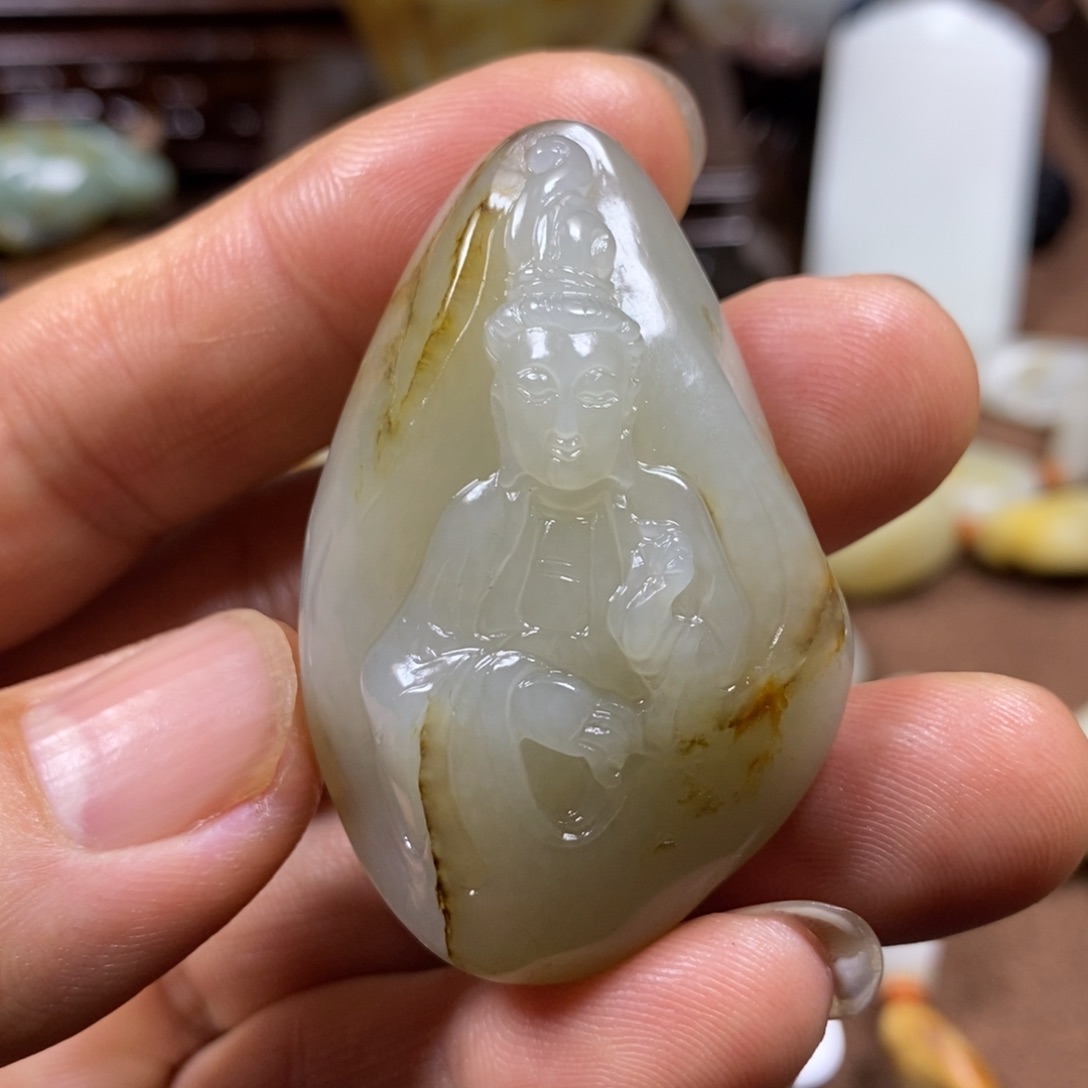 和田玉未镶嵌挂件