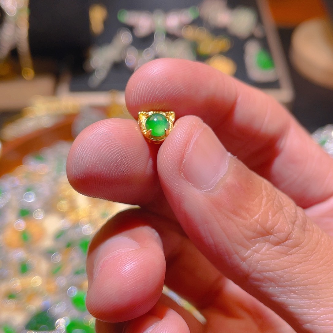 翡翠吊坠(不含链)银S925镶嵌