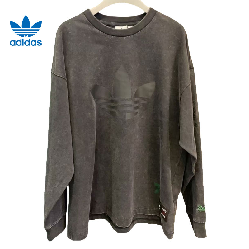 西adidas阿迪达斯三叶草男女运动休闲长袖T恤JN0777