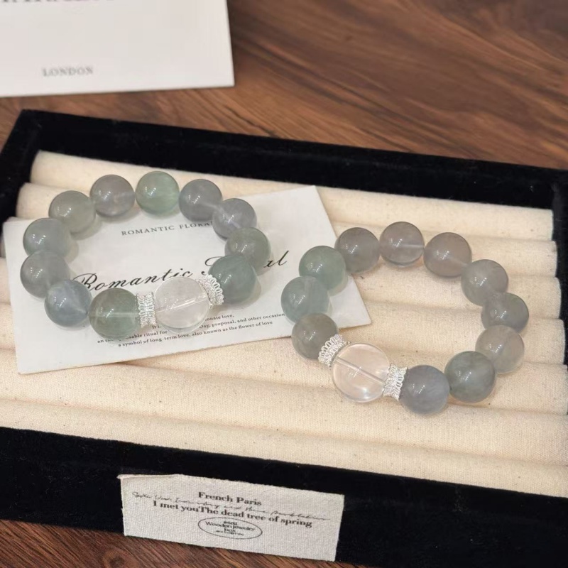 X2917萤石奶白晶手链高端轻奢手串多样性发一